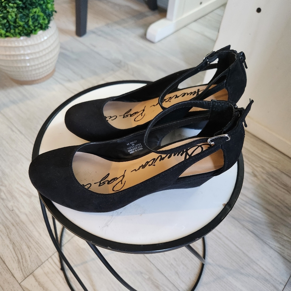 American Rag Black Sandals/Wedges - Size 8